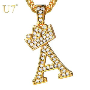 【送料無料】 ペンダント ネックレス ジルコニア レディース 女性 メンズ 男性 おしゃれ 大人 ネッジルコニア キュービックジルコニア イニシャル A-Z ジュエリー 手紙 クラウン 王冠 ギフト