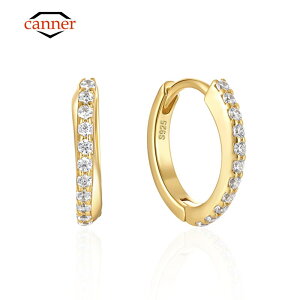 【送料無料】 ピアス ゴールド シルバー ジルコニア フープ レディース 女性 ジルコン カラー 925 スター 星リング 小さい 軟骨 アクセサリー トレンド ハギー