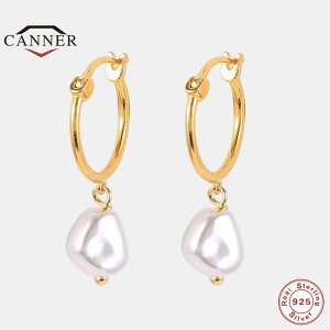 【送料無料】 ピアス ゴールド シルバー サークル パール 真珠 ラウンド フープ レディース 女性 925 スター 星リング 18k プレート ジュエリー アクセサリー