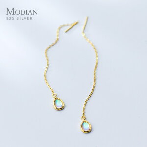 【送料無料】 ピアス ゴールド シルバー レインボー オパール 真珠 揺れる レディース 女性 純正 925 スター 星リング 水 ドロップ ダングル チャーム カラー 虹 ファッション ジュエリー ビジ