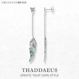【送料無料】 ピアス シルバー ドロップ プラント リング 羽根 レディース フェザー ファイン ジュエリー 秋 新しい ブランド カラフル 9255 スターリング ギフト
