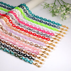 【送料無料】 メガネチェーン レディース 女性 サングラス ストラップ 保有者 黒 ブラック アクリル プラスチック レジン 樹脂 リーディング 眼鏡 スリップアンチスリップ コード ネック マ