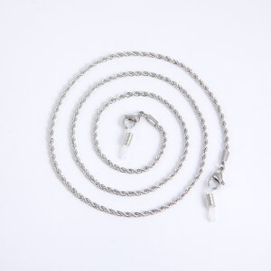 【送料無料】 メガネチェーン ステンレス チェーン ストラップ レディース 女性 メンズ 男性 スチール ツイスト サングラス 眼鏡 保有者 アイウェア コード ネック マスク ロープ