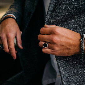 【送料無料】 リング オバール 印台 メンズ 男性 指輪 中世 シグネット 富 力 パワー ステンレス スチール ジュエリー