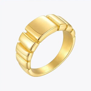 【送料無料】 指輪 リング ステンレス ビンテージ ゴールド レディース 時計バンド カラー かわいい スチール 友達 ギフト ファッション ジュエリー