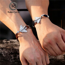 【送料無料】 ブレスレット ステンレス ロープ メンズ カップル スチール ジェット ファイター カラフル ミラン 航空機 アンカー ハンドメイド レディース ジュエリー