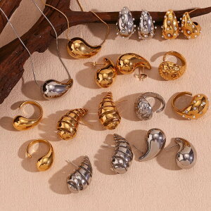 【送料無料】 ピアス 指輪 リング ジルコニア ゴールド ドロップ レディース 人気 ジルコン 水 透かし ジュエリー ネック 18K プレート