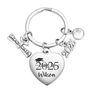 【送料無料】 キーホルダー ステンレス 鍵 メンズ レディース フリー カスタマイズ 5 卒業 季節 スチール キー 鎖 パーソナライズ ギフト 息子 娘 同級生