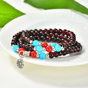 【送料無料】 ブレスレット ネックレス チェーン ブッダ ビーズ リング メンズ レディース マルチ レイヤー 巻き取り 3 ループ 分離可能 仏 仏教 ハピネス 祝福 ストリング 指輪