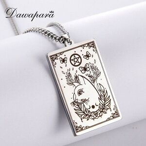 【送料無料】 ネックレス 動物 アニマル 花 フラワー 星 スター プラント 木 ウッドの葉 リーフ 木の葉 ネコ 植物 月 メンズ 男性 魔女 ウィッチ 猫 キャット トリプル ムーン 女神 シンボル