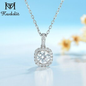 【送料無料】 ペンダント ネックレス ラウンド ストーン レディース 女性 1CT 14K 10K モイサナイト ジェムストーン 6.5mm ソリティア 贅沢 高級 婚約 ファイン ジュエリー