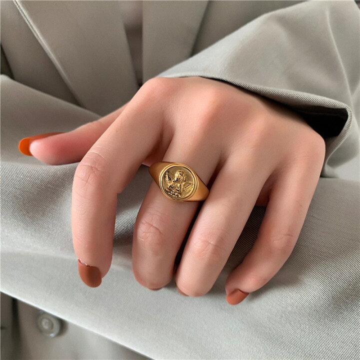 楽天市場】【送料無料】 指輪 リング ステンレス フランス ゴールド 