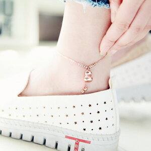 【送料無料】 アンクレット ゴールド チェーン ヒョウ チタン L レディース ファッション ローズ カラー エレガント ひょうたん デザイン 316 スチール ジュエリー トップ 品質 フェード