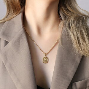 【送料無料】 ネックレス ステンレス ビンテージ ヒマワリ ゴールド チェーン チタン レディース 女性 スチール 18K プレート ひまわり ペンダント ファッション 316 ガール ギフト アクセサリ