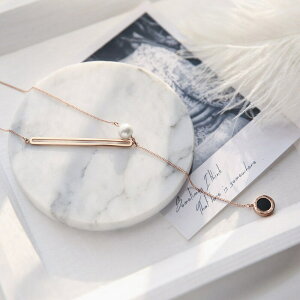 【送料無料】 ネックレス ゴールド チェーン ナンバー チタン パール 真珠 ロング レディース 女性 ローズ カラー ファッション ローマ 数字 セーター スチール ジュエリー ギフト フェード