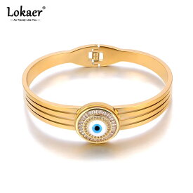 【クーポン利用で4340円】 バングル ブレスレット ジルコニア ステンレス 青 ブルー ピック レディース スチール エスニック 目 アイズ 贅沢 キュービック ジルコン ジュエリー 防水 アクセサリー