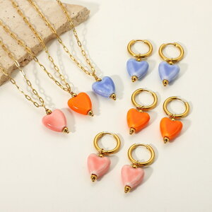 �y���������z �s�A�X �l�b�N���X �X�e�����X �S�[���h �n�[�g S ���f�B�[�X ���� Y2K �J���t�� �X�^�b�h �X�`�[�� s �h�� PVD 18k �W���G���[ �� �T�}�[ �x��