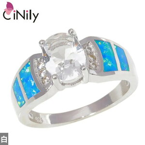 【送料無料】 指輪 リング 白 ホワイト ジルコニア 青 ブルー シルバー オバール ピック レディース ファイヤー ファイア 火 オパール キュービック プレート 形 シェープ ジュエリー サイズ