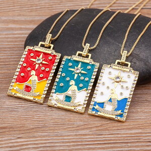 �y���������z �l�b�N���X �t�����X �X�N�G�A �h���b�v �� ���f�B�[�X ���� �t�@�b�V���� 5 �J���[ �􉽊w �l�p �G�i���� �I�C�� �W���R�� �`���[�� �K�[�� �X�^�[ �G���K���g �W���G���[ �M�t