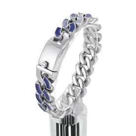 【クーポン利用で12610円】 ブレスレット ステンレス 赤 レッド 青 ブルー メンズ パンク スチール フィル カラー チャーム ボーイ ジュエリー ギフト