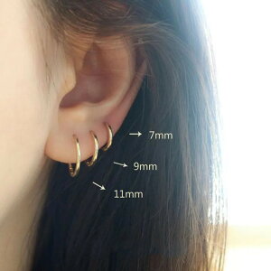 【送料無料】 ピアス ステンレス ゴールド フープ リーフ レディース ミニ スモール 小さい ハギー スチール ヘリックス 軟骨 プレート スリープ ミニマリスト