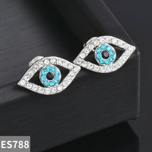 【送料無料】 チョーカー ネックレス ラインストーン 動物 アニマル 青 ブルー シルバー ハート 鳥 レディース ファッション チャーム ラック 七面鳥 ターキー バード 悪 エビル 目 アイズ カ