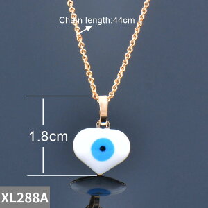 【送料無料】 チョーカー ネックレス 動物 アニマル 青 ブルー チェーン ラウンド ハート 鳥 レディース ファッション チャーム ラック 七面鳥 ターキー バード 悪 エビル 目 アイズ ジュエリ