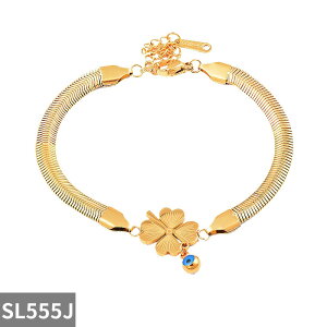 【送料無料】 ブレスレット 花 フラワー ステンレス 青 ブルー ゴールド シルバー ドロップ レディース スチール カラー 悪 エビル 目 アイズ ジュエリー アクセサリー