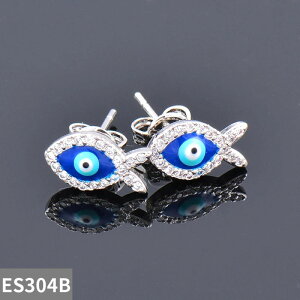 【送料無料】 ピアス 赤 レッド 青 ブルー レディース トレンド エナメル 悪 エビル 目 アイズ スモール スタッド 結婚式 ウェディング パーティ ファッション ジュエリー アクセサリー