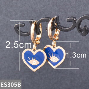 【送料無料】 ピアス 黒 ブラック 赤 レッド 青 ブルー ゴールド フープ 揺れる レディース トレンド ダングル 悪 エビル 目 アイズ カラー ジュエリー アクセサリー 新しい