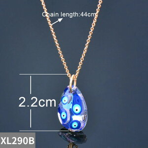 【送料無料】 ペンダント ネックレス 青 ブルー ゴールド コッパー カッパー トルコ レディース 悪 エビル 目 アイズ カラー ファッション ジュエリー