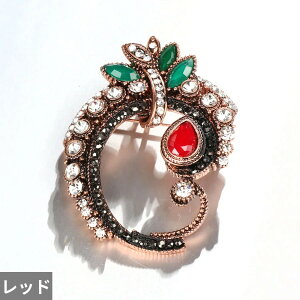 【送料無料】 ブローチ 花 フラワー クリスタル ビンテージ ゴールド レディース ボヘミア アンティーク スーツ ドレス 帽子 ハット 襟 ピン スカーフ バックル ウェディング ジュエリー