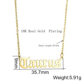 【送料無料】 ネックレス ステンレス イギリス レディース カスタム 創造性 ヨーロッパ スチール 12 星座 干支 イングリッシュ 英国 レター アルファベット