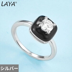 【送料無料】 指輪 リング 白 ホワイト 黒 ブラック ジルコニア シルバー レトロ レディース ピュア 925 スターリング スタイル ハイ 品質 ジルコン エナメル ファイン ジュエリー トレンド