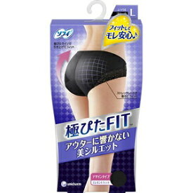 【ユニ・チャーム】 ソフィ 極ぴたFIT エレガントフィット ブラック Lサイズ 1枚入 【日用品】