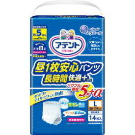 【大王製紙】アテント 昼1枚安心パンツ長時間快適+L共用14枚(医療費控除対象品)【衛生用品】