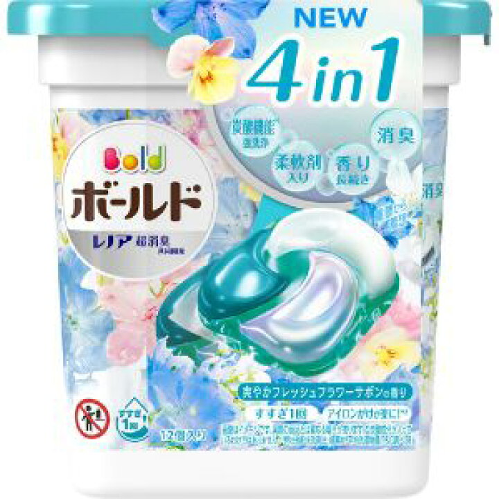 楽天市場 ｐ ｇジャパン ボールド 洗濯洗剤 ジェルボール4d フレッシュフラワーサボン 本体 12個入 日用品 薬のファインズファルマ楽天市場店
