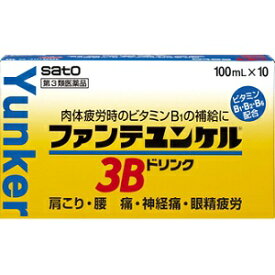 【佐藤製薬】 ファンテユンケル3Bドリンク 100mL×10本入 【第3類医薬品】