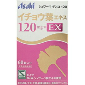 【アサヒ】 シュワーベギンコ120 イチョウ葉エキス 120mg EX 60粒入 (栄養補助食品) 【健康食品】