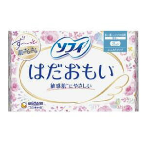 【ユニ・チャーム】 ソフィ はだおもい ふつうの日用 羽なし 21cm 32枚入 【衛生用品】