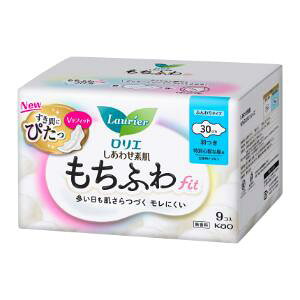 「花王」 ロリエしあわせ素肌 もちふわfit 特別心配な昼用30cm 羽つき 9個