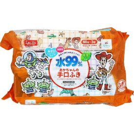 「レック」　水99％あかちゃんの手口ふき　ディズニー　トイ・ストーリー　60枚　3個パック