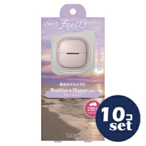 「セット販売」「エステー」消臭力クルマ用 feelU 本体 ブルームミスト【2個パック】 10個セット