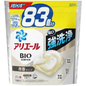 【あす楽対応】「P&Gジャパン」　アリエールジェルボール4D　微香　つめかえメガジャンボサイズ　83個
