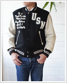 BUZZ RICKSON'S（バズリクソンズ）RICKSON'S × PEANUTS 30oz. WOOL MELTON AWARD JACKET-BLACK［Men's］