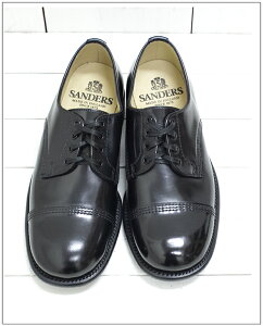 SANDERS(T_[X)Derby Shoes Black Polishing LeathermLady'sn_[r[V[Y