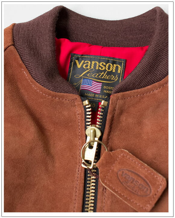 楽天市場】VANSON/バンソン#9TJ TEAM JACKET(SUEDE)［MEN