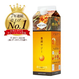 豊潤サジー 1000ml サジージュース【紙パックタイプ】 公式 フィネス 200種類以上の栄養素が含まれたドリンク ジュース 鉄分 リンゴ酸 ミネラル ビタミンC βカロテン アミノ酸 ビタミンE 有機JASサジー原料 健康食品 送料無料 沙棘 スーパーフード 栄養補給 サジーベリー