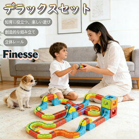 ＼全品！20%クーポン配布中／パズルブロックトイ レール 知育玩具 キューブ デラックスセット 模型組み立て ミニカー 車レール サーキット 立体パズル 空間認知 思考力 創造 力レール 組立て 操縦 こども園 贈り物 パーツ おもちゃ 電車 遊び ホビー クリスマスプレゼント