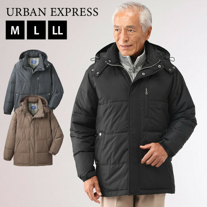 楽天市場】ハーフコート メンズ フード付き中綿ハーフコート URBAN 